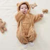 UVIPC Newborn Baby Bear Onesie Baby Fleece Snowsuit Jumpsuit Warm