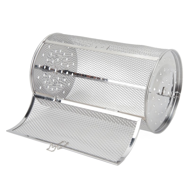 Rolling Grilling Basket Stainless Steel BBQ Rolling Basket Fork Wire
