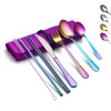 Evanda Portable Utensils, Travel Camping Cutlery Set, Stainless Steel Flatware