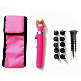 Bhatti Compact Pocket Size Fiber Optic Otoscope Color (Pink)