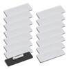 15pack Blank Name Badges with Carving - White，Black Back