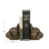 Creative Co-Op Decorative Antique Resin Dog Head Bookends, Bronze, Set