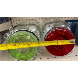 W- Ckip New Glass  storage jars with lids 72fl oz 2- Jar