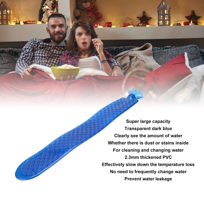 Bed Hot Water Bottle Super Large Transparent Dark Blue Sleeping