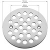 VOURUNA 4-1/4Inch Screw-In Shower Strainer Drain Cover Replacement Floor Strainer
