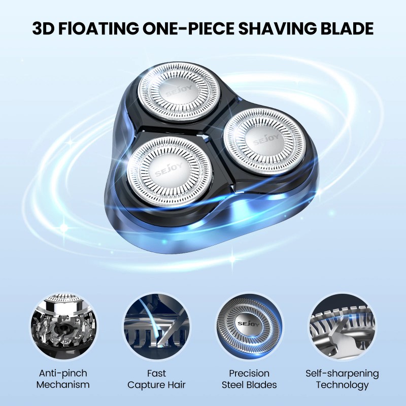 SEJOY Electric Shaver Replacement Head Rotary Blade fit TXD-BLASTO1-BL