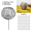 100pcs Fertilizer Mesh Basket Stainless Steel Garden Nutrition Cups Small