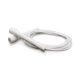 Hybrid Rope - | Adjustable Jump Rope for Cardio, Freestyle, HIIT & Tricks – Lightweight & Tangle-Free (White/White)