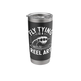 Fly Casting Is A Reel Art, Fly Fishing Fly Fish Fisherman Stainless Steel Insulated Tumbler