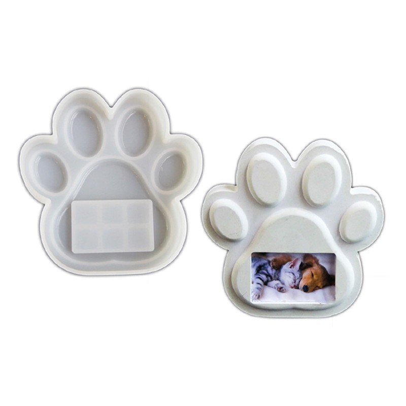 ZUDILYO Pet Pawprint Frame Mold Pet Memorial Stone Mold Dog