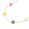 COOLSTEELANDBEYOND Colorful Flower Beads Necklace Chocker Collar Necklace, Multi Color
