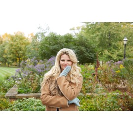 Funky Junque Guantes de invierno cálidos para visualización táctil, hilo reciclado, guantes de punta inteligente, Heathered - Azul marino, Talla única