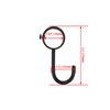 Rannb Stainless Steel Wardrobe Hooks - 10pcs, Black, Round, Rod