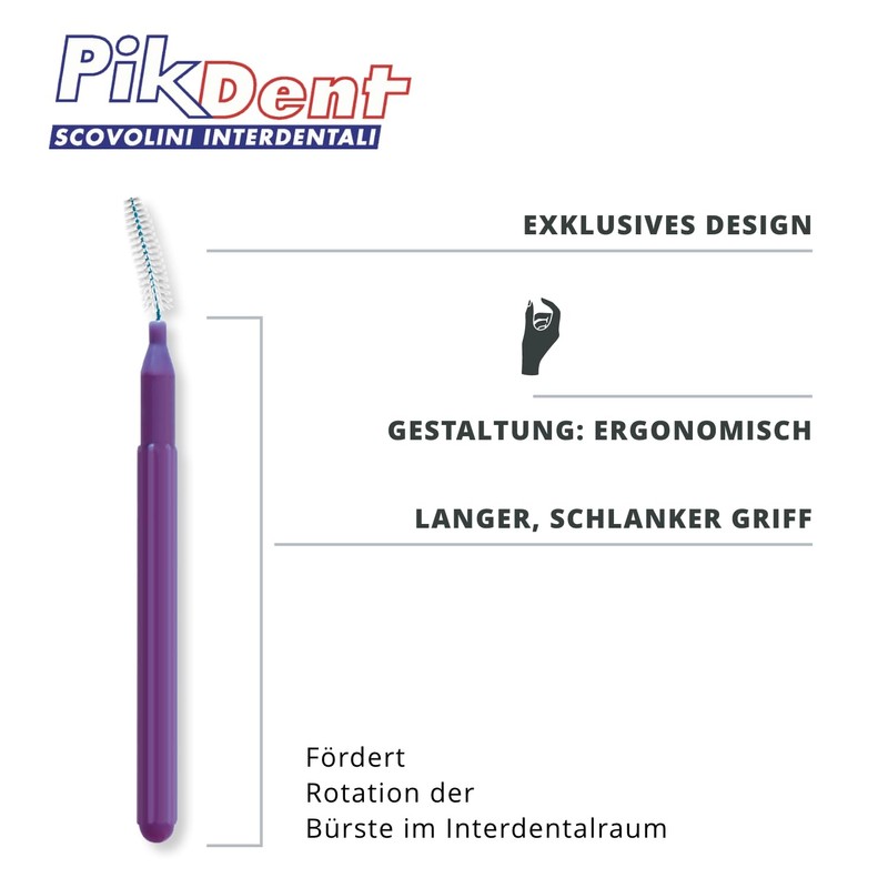 2 x 10 = 20 Pikdent Grey Interdentalbuerste Pot Magnet