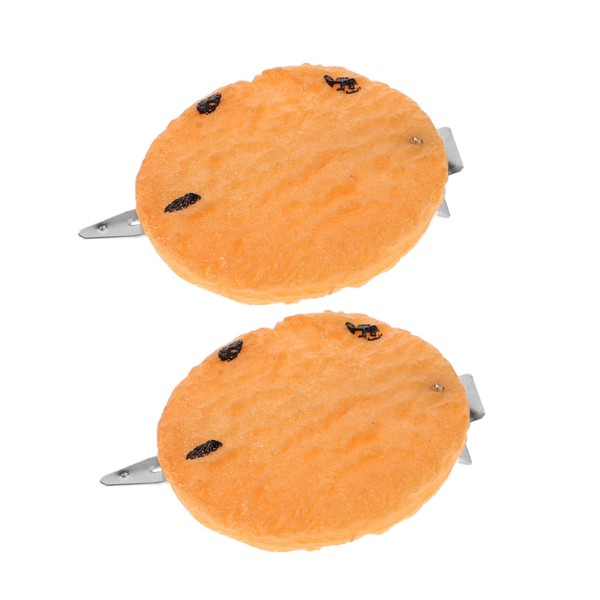 Ipetboom 2pcs Cute Cookie Hair Clips for Boys and Girls