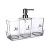 Premier Housewares Mrs Bathroom Set, Polyester/Acrylic, 24 x 10 x