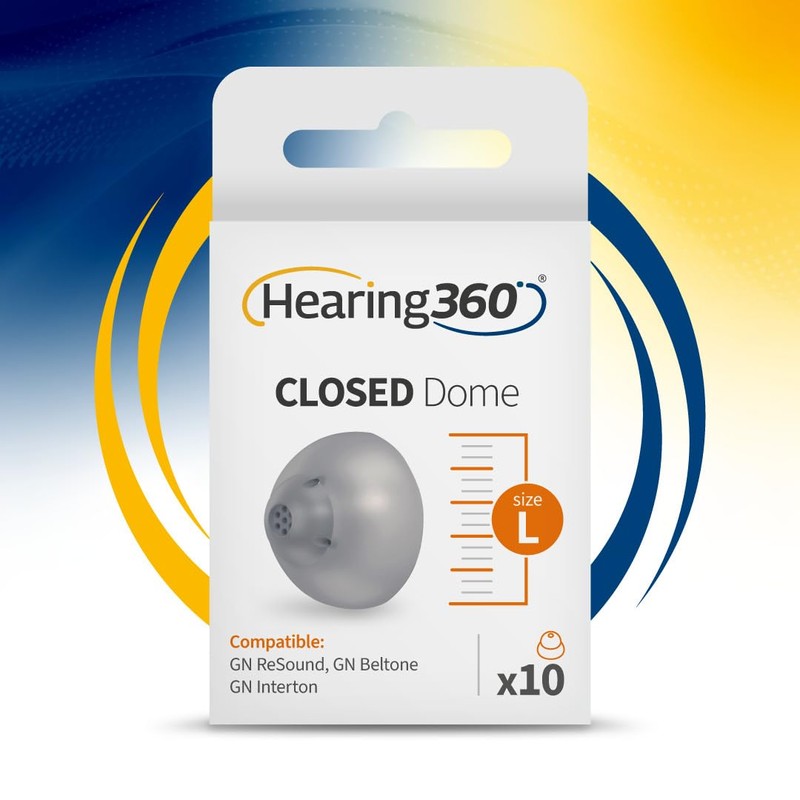 10 Closed Domes for CIAO, ReSound, Beltone and Interton Hearing