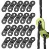 ZORVUJI 20 pieces aluminium alloy guyline, tent rope tensioner, cord