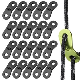 ZORVUJI 20 pieces aluminium alloy guyline, tent rope tensioner, cord adjuster, strong and durable, strengthen the stability of the tent, for tent, hiking, camping