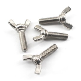 304 Stainless Steel M8 Wing Butterfly Nuts and Bolts Set, M8x10 Bolts and Wing Nuts Set Butterfly Screws and Nuts Pack of 10