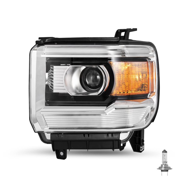 SOCKIR Halogen Headlight Assembly Fits for 2014-2018 GMC Sierra 1500