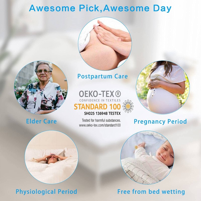 Beedsooth Mattress Protector Waterproof Terry Cotton Anti-Hypoallergenic Breathable Non Noisy