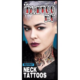 Tinsley Transfers Spider Neck Tattoo FX Temporary