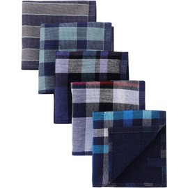 Men's uno Gauze Handkerchief Towel, 5 Piece Set -