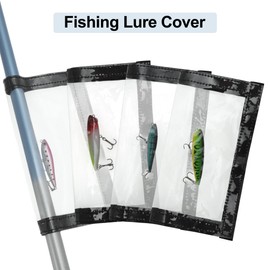 CAPASTEC Fishing Lure Wraps, Protective, Fishing Hook Covers, Saltwater Freshwater Storage Solution, Black, 1 Set