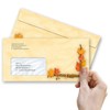 Envelopes Autumn Motif, Autumn Gold 25 Envelopes (with Window) DIN