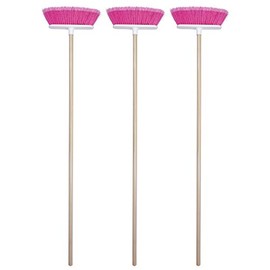 The Original Soft Sweep Magnetic Action Fuchsia Broom with Natural Finish Wood Handles (12 Fuchsia Brooms)
