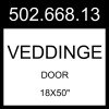 IKEA VEDDINGE Door White 18x50" 502.668.13