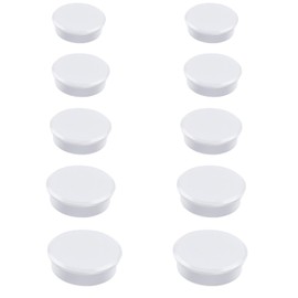 ZDZBLX Fridge Magnets, 10pcs Strong Refrigerator Magnets, Heavy Duty Small Magnets for Whiteboard, Office, Classroom, Lockers, Maps, DIY Crafts - Cute Mini Round Magnet for Fridge, Kitchen (White)