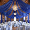 FANPROMS Blue Ceiling Drapes for Wedding 5x20FT 2 Panels Chiffon