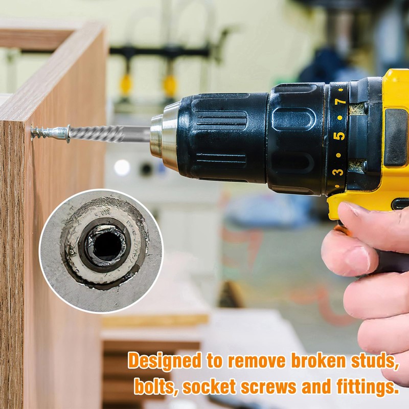 Eapele Bolt Extractor Set, Stripped Nut Remover Twist Sockets, Fit