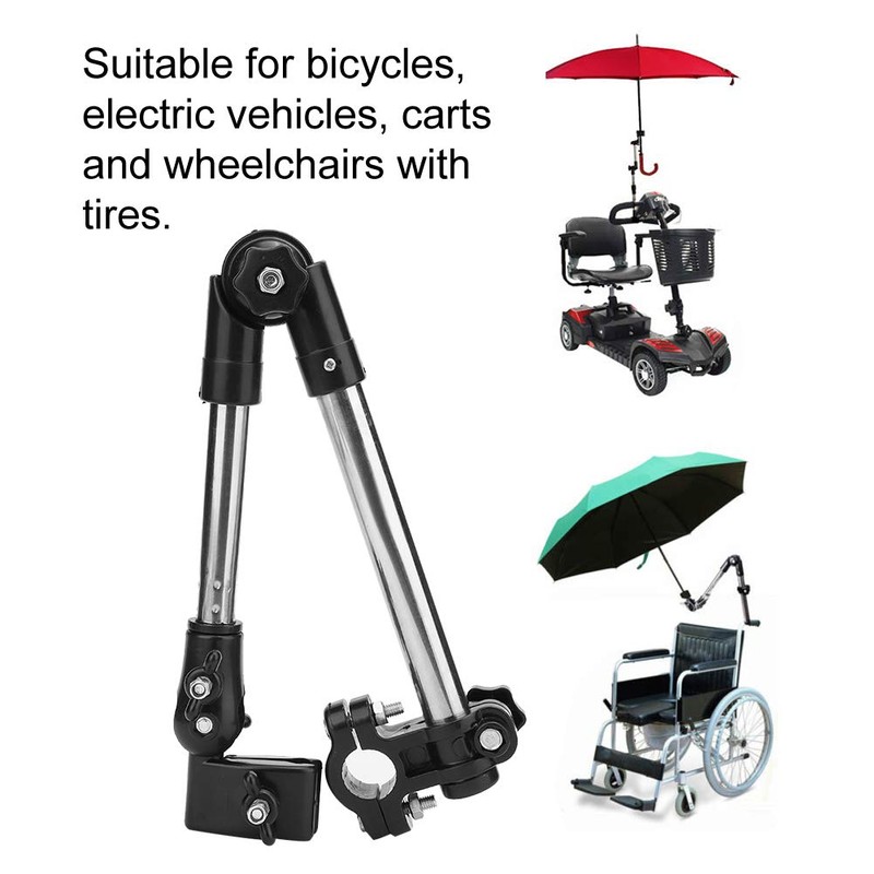 Umbrella Mount Holder, Wheelchair Stroller Umbrella Attachment Handle Bar Holder