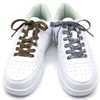 DELELE Leopard Print Flat Shoelaces: Black Yellow Sneakers Shoe Laces
