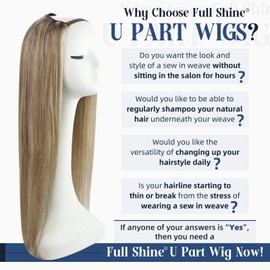 Full Shine Clip in Ponytail Ash Brown Highlight Platinum Blonde Clip on Hair Extension Ponytail Hair Clip16 Inch 80g Remy Straight Ponytail Hair Extensions