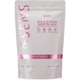 Sens Myo Inositol & D-chiro 40:2 Doble D-chiro Vs F?rmulas 40:1 Tradicionales Mezcla Premium Sabor Frutos Rojos 225 G 45 Serv Alevia Sabor Frutos Rojos, 45 serv, Mezcla Premium, Alevia