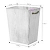 OYEAL Wood Wastebasket Trash Can Rustic Farmhouse Square Garbage Container
