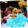 Totority Decorative Ice Cubes 50pcs Square Crystal Fish Tank Decor