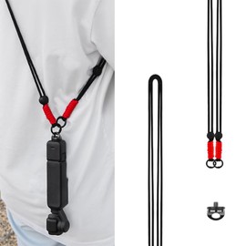 Strap Neck Strap for DJI Pocket 3/INSTA360 X4 X3 X2/GO 3S/GO 3/Gopro Series/Ace Pro 2/Ace Pro/Osmo Action 5 Pro/Action 4 3 4.4 inch (123 cm) Length Safety Cord (Black)