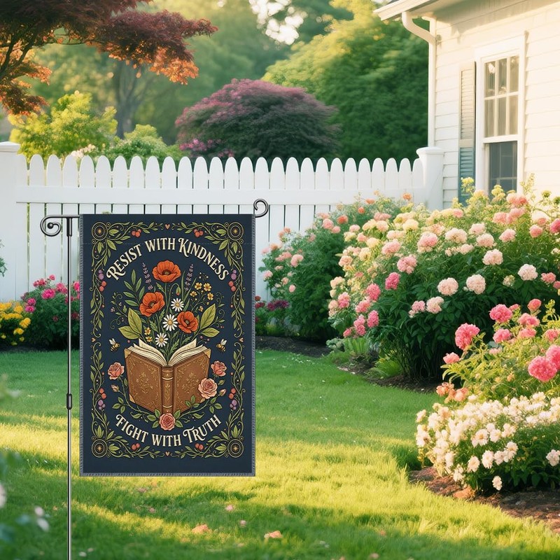 Vgrti Resist with Kindness Fight with Truth Floral Progressive Garden