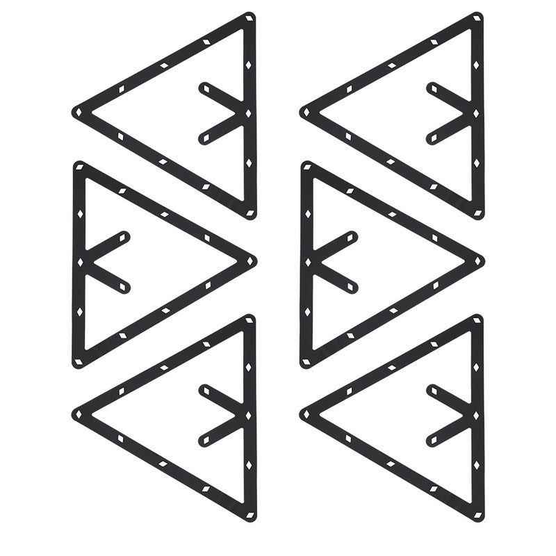 Yctze 6PcsSet Billiard Rack Set, Black Triangle Ball Holder for