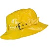 Toutacoo, Waterproof Wax Style Checkered Bucket Rain Hat (7-Plain Yellow)