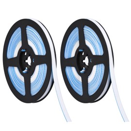 uxcell 2Pcs Flexible Trim Self Adhesive, 20Ft Ceiling Molding Peel and Stick, Caulk Strip Sealing Decorative Tape for Countertops, Sinks, Toilets, Wall Corners (White)