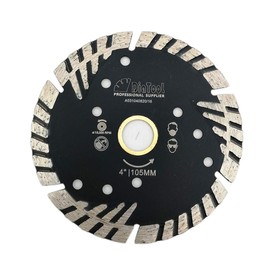 SHDIATOOL Diamond Turbo Blade Dia 4 inch with Slant Protection Teeth Cutting Stone Granite Concrete Brick Tile with Arbor 20mm