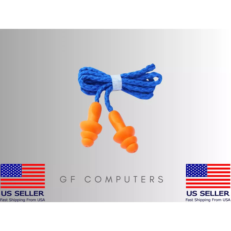 Pack Reusable Hearing Noise Cancelling Safety Earplugs Silicone Corded Ear
