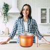 CONCORD 7 QT Copper Non Stick Stock Pot Casserole Coppe-Ramic