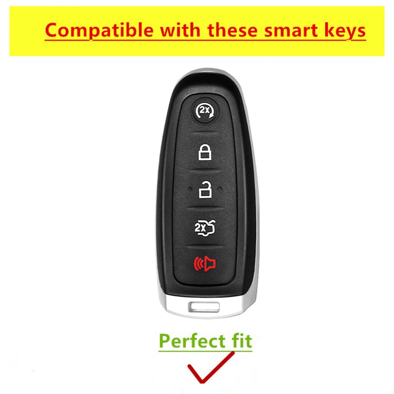QIXIUBIA for Ford Key Fob Cover Keyless Remote Smart Key